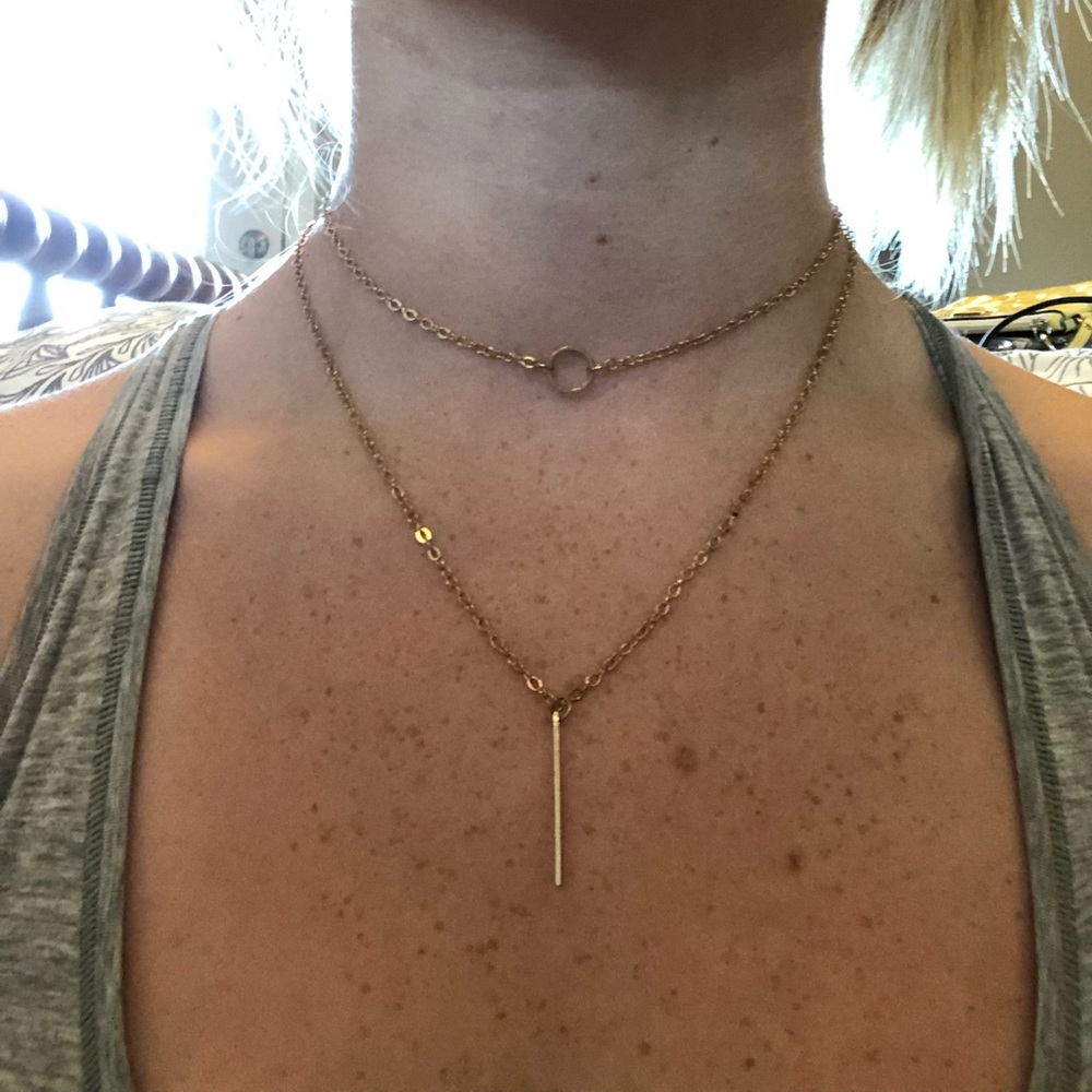 Gold layered necklace